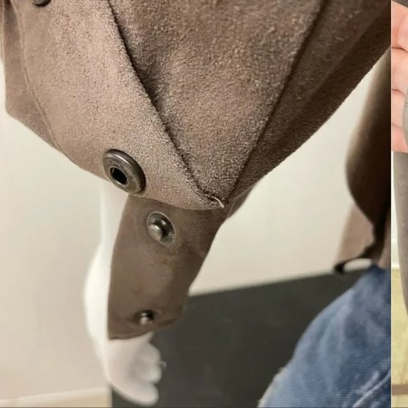 KUT from the Kloth Tayanita Faux Suede/Leather Moto Jacket - Picture 2 of 4